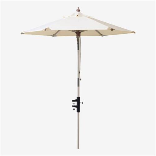Balkon parasol off-white polyester dug Dia180cm x H220cm fra Cinas
