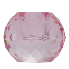 Krystal stage lys pink rund Dia6x4,5cm fra C'est Bon